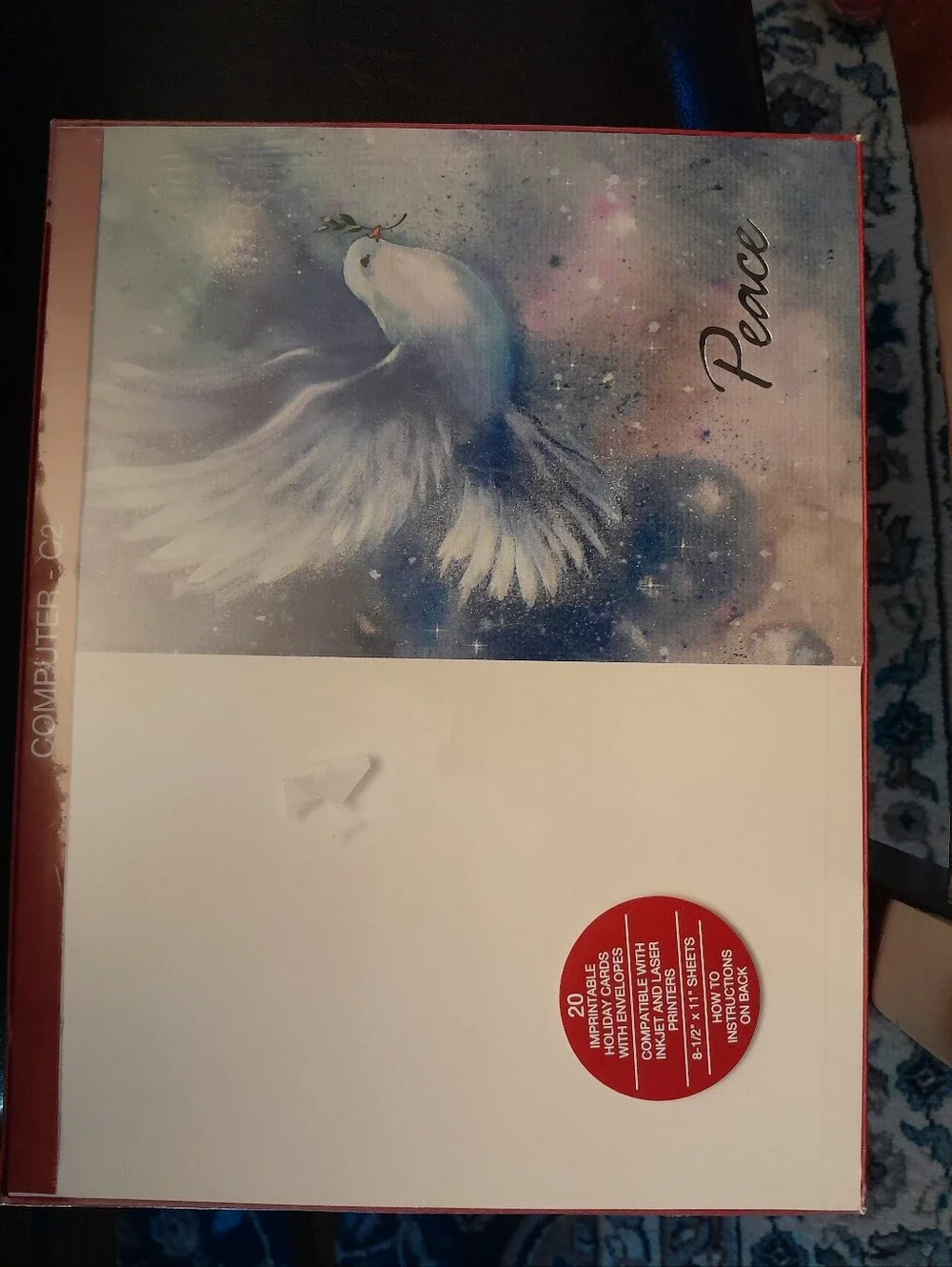 Vintage Target “Peace” Holiday Cards – 20 Cards + Envelopes